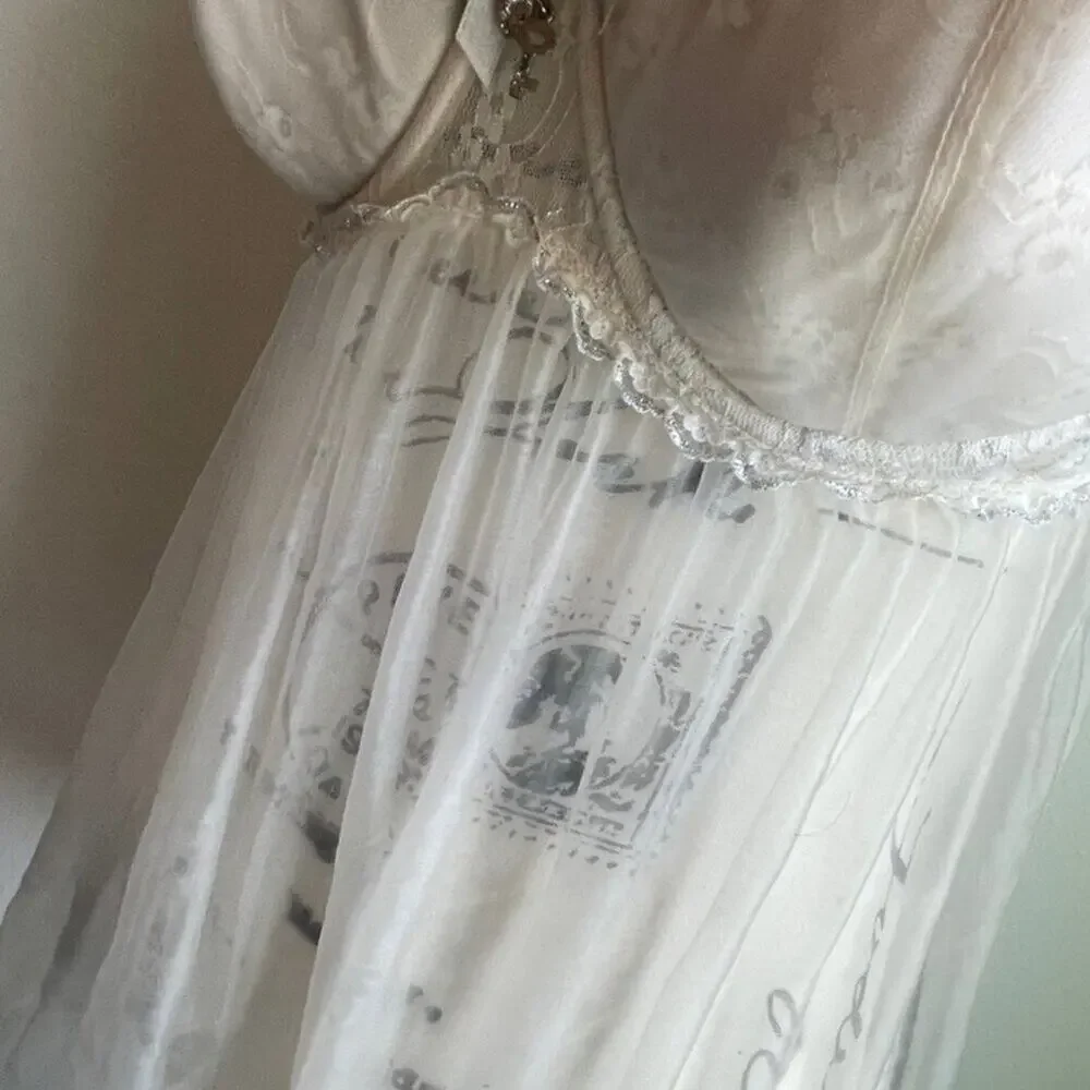 Y2K 2000's Victoria Secret Babydoll Sexy Little things Sz 34C‎ ivory Nightgown